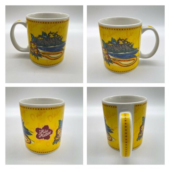 4 Collectible Hilo Hattie Mugs Souvenir Coffee Cups Hawaiian Tropical Hibiscus - Picture 8 of 12